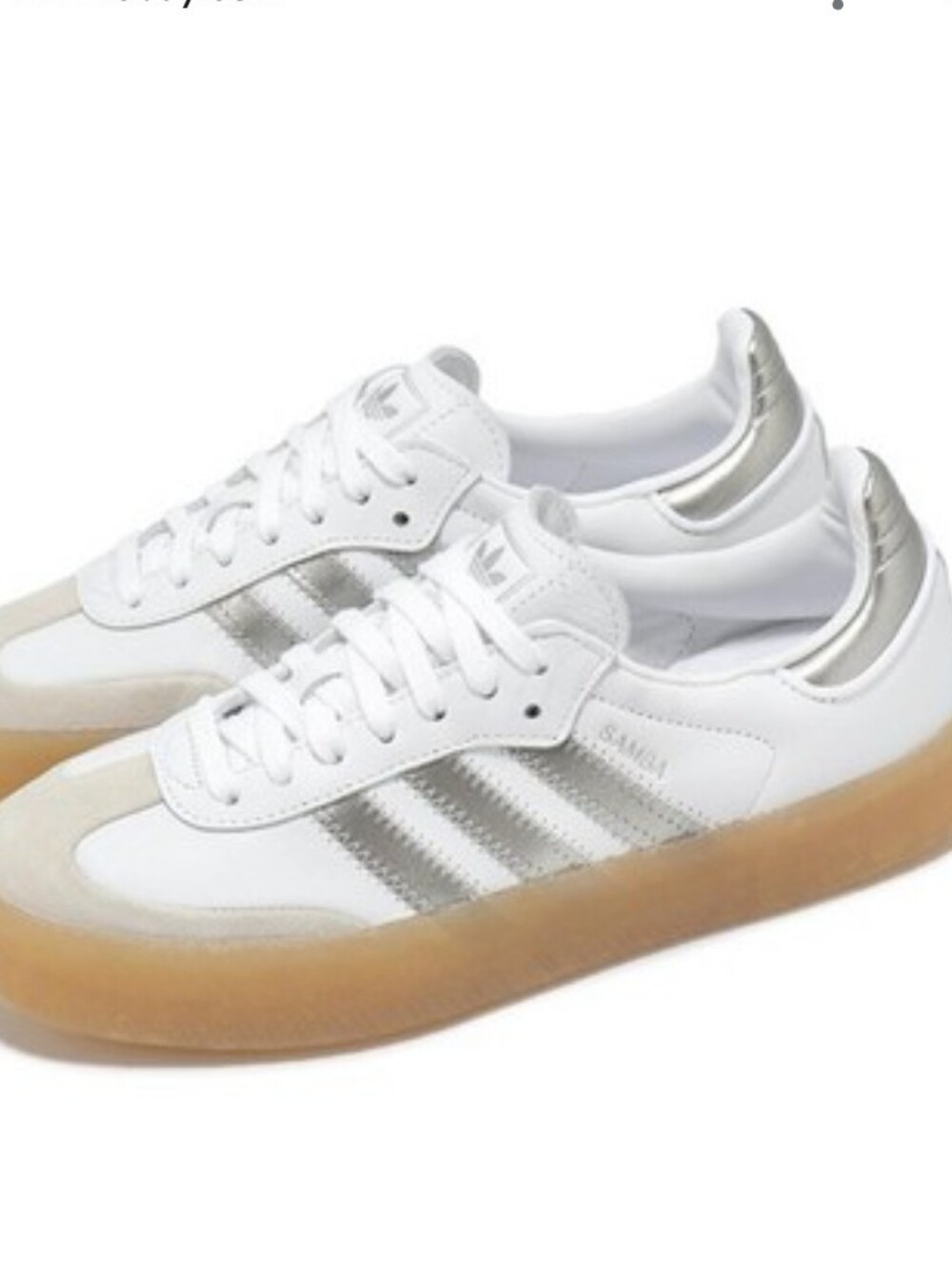 NWOT Originals Sambae W White Silver Metallic Gum Women Casual Shoes